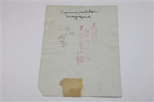 Bobby Jones Inaugural 1934 Masters Tournament Follow-Through Original Wire Photo