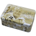 Arnold Palmer Signed 50th Appearance at The Masters Box Set w/Golf Balls & Medal JSA ALOA