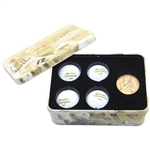 Arnold Palmer Signed 50th Appearance at The Masters Box Set w/Golf Balls & Medal JSA ALOA