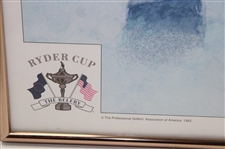1993 Ryder Cup at The Belfry Poster With Facsimile Signatures- Framed