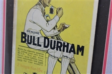 c.1930's Genuine Bull Durham Advertisement with Golfer in Plus Fours w/Golf Bag/Clubs - Framed
