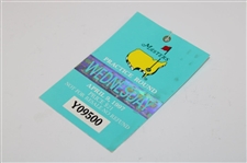1997 Masters Tournament Wednesday Practice Round Ticket #Y09500