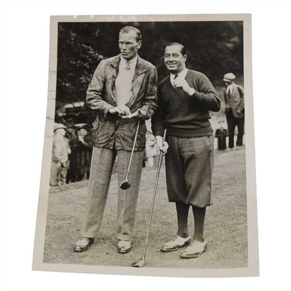 1929 Walter Hagen & Archie Compston American and British Stars Match Play Photo