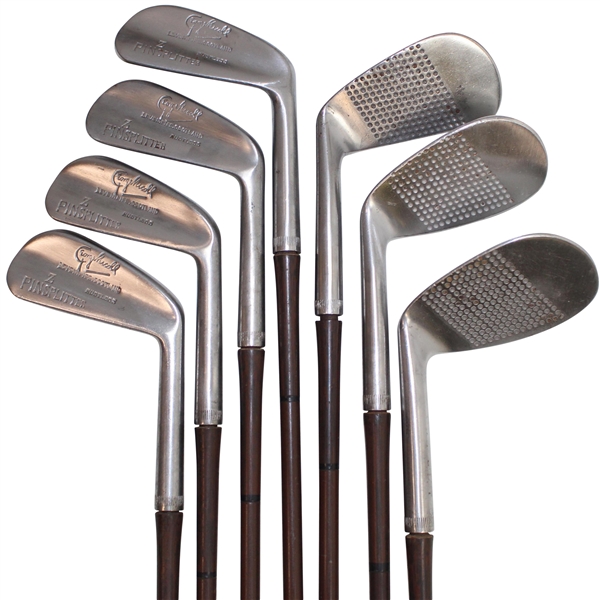 C. 1940S George Nicoll Set Of Irons Pinsplitters Models 2-3-4-5-6-7-8