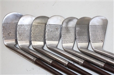 C. 1940'S George Nicoll Set Of Irons Pinsplitters Models 2-3-4-5-6-7-8