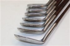 C. 1940'S George Nicoll Set Of Irons Pinsplitters Models 2-3-4-5-6-7-8