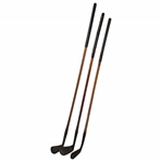 Three (3) Woodshaft Clubs 