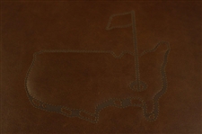 Augusta National GC Berckman's Place Masters Ltd Ed Brown Leather Ottoman