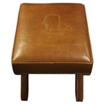 Augusta National GC Berckman's Place Masters Ltd Ed Brown Leather Ottoman