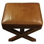 Augusta National GC Berckman's Place Masters Ltd Ed Brown Leather Ottoman