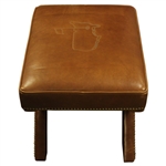 Augusta National GC Berckman's Place Masters Ltd Ed Brown Leather Ottoman