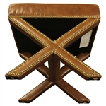 Augusta National GC Berckman's Place Masters Ltd Ed Brown Leather Ottoman