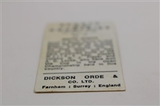 Gary Player Signed 1962 Dickson Orde Sports of the Countries No.14 Golf Card - 1st Card JSA ALOA