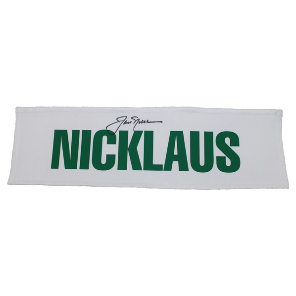 Jack Nicklaus Signed Nicklaus Caddie Jacket White w/Green Nameplate JSA ALOA