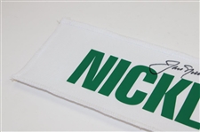 Jack Nicklaus Signed 'Nicklaus' Caddie Jacket White w/Green Nameplate JSA ALOA