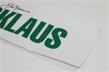 Jack Nicklaus Signed 'Nicklaus' Caddie Jacket White w/Green Nameplate JSA ALOA