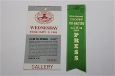 Multi-Signed Bing Crosby Program with Various Tickets/Ribbons/Pairing Sheet JSA ALOA