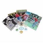 Five (5) Signed San Diego Open Winners Photos/Covers & Seven (7) San Diego Open Badges JSA ALOA