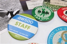 Five (5) Signed San Diego Open Winners Magazine Covers & Seven (7) San Diego Open Badges JSA ALOA