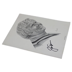 Jack Nicklaus Signed Jack Nicklaus Pencil Sketch Print JSA ALOA