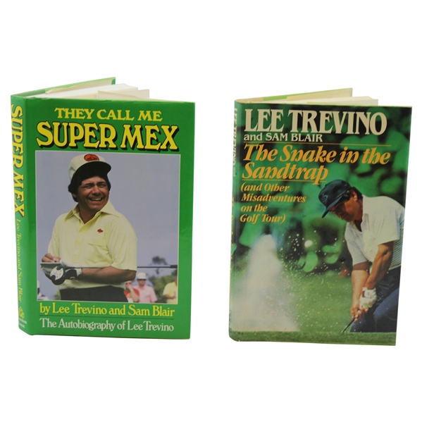Lee Trevino Signed 1982 st Ed They Call Me Super Mex & 1985 The Snake In The Sandtrap JSA ALOA