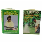 Lee Trevino Signed 1982 st Ed They Call Me Super Mex & 1985 The Snake In The Sandtrap JSA ALOA