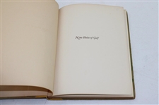 1922 'Nine Holes Of Golf' Signed by Author Royal Cortissoz