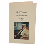 Golf Course Architecture Limited Edition 2/50 Booklet Signed by Jones, Yagi, & Dresh