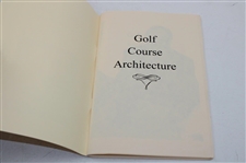 Golf Course Architecture' Limited Edition 2/50 Booklet Signed by Jones, Yagi, & Dresh