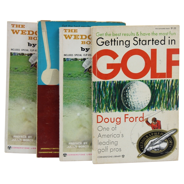 Four (4) Doug Ford Signed Golf Books JSA ALOA