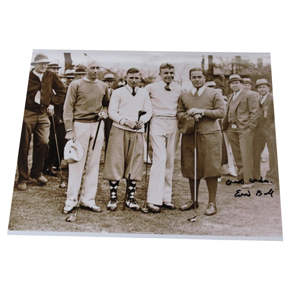Errie Ball Signed Masters Photo - Was Longest Surviving 1934 Masters Contestant JSA ALOA
