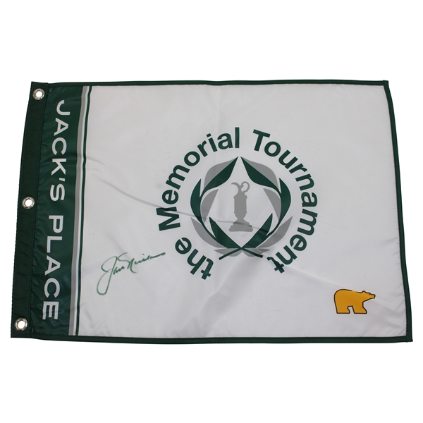 Jack Nicklaus Signed Ltd Ed The Memorial Tournament Screen Flag JSA ALOA