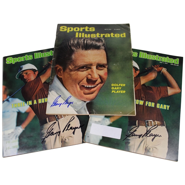 Gary Player Signed 1961 & Two (2) 1978 Sports Illustrated Magazines JSA ALOA