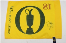 Xander Schauffle Signed 2024 The Open Championship at Royal Troon Flag JSA #AX54961