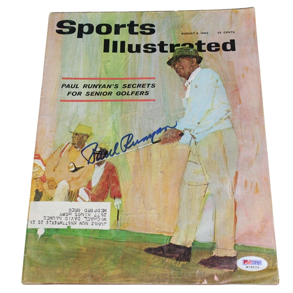 Paul Runyan Signed August 1962 Sports Illustrated Magazine PSA/DNA #M78573