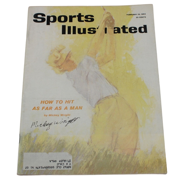 Mickey Wright Signed February 1962 Sports Illustrated Magazine JSA ALOA