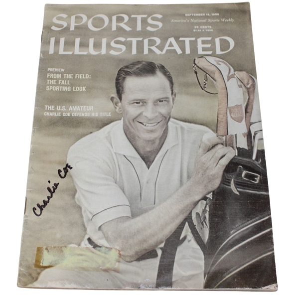 Charlie Coe Signed September 1959 Sports Illustrated JSA ALOA