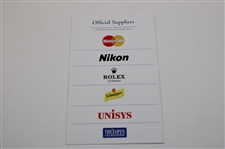 Set of 2000 Open Championship at St. Andrews Pairing Sheets, Champions Challenge & Results Booklets
