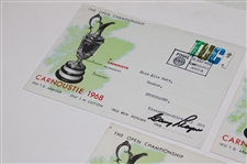 Three (3) Gary Player Signed 1968 Open Championship at Carnoustie FDC's JSA ALOA