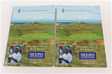 Ten (10) Open Championship Programs - 1993-2012 - Includes (2) 2000 From Tiger Win