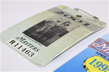 1995, 2001 & 2002 Masters Tournament SERIES Badges - Tiger Debut plus Back-to-Back