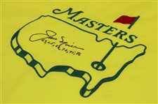 Jack Nicklaus Signed Undated Masters Embroidered Flag w/Years Won JSA ALOA