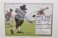 Golf Rules Print Rule XXIII Framed - WGHoF Collection