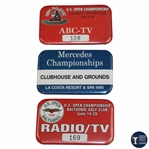 1993 & 1994 US Open Radio/TV Badges Plus 1995 Mercedes Clubhouse/Grounds - Peter Allis