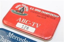 1993 & 1994 US Open Radio/TV Badges Plus 1995 Mercedes Clubhouse/Grounds - Peter Allis