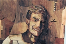 Marquetry Portrait of Ben Crenshaw Print on Board by Tony Jacklin - WGHoF Collection