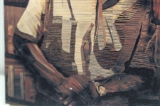 Marquetry Portrait of Ben Crenshaw Print on Board by Tony Jacklin - WGHoF Collection