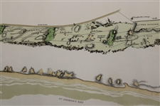 Original 1924 The Old Course St. Andrews Aerial Map Surveyed & Depicted by MacKenzie