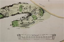 Original 1924 The Old Course St. Andrews Aerial Map Surveyed & Depicted by MacKenzie