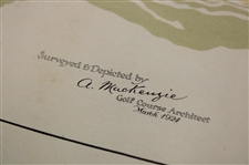 Original 1924 The Old Course St. Andrews Aerial Map Surveyed & Depicted by MacKenzie